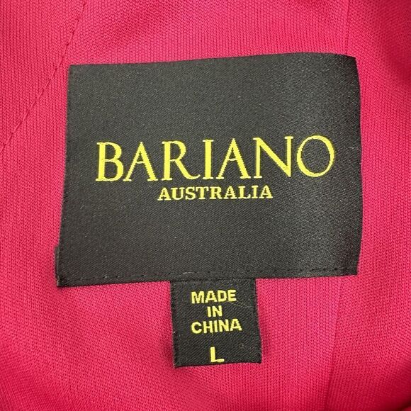 Bariano Sheath Cocktail Party Dress Sz L Magenta Pink V Neck Sleeveless Stretch - Picture 8 of 14
